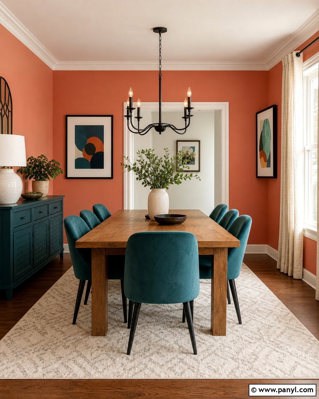Salmon And Teal Dining Room - 30 Salmon Wall Color Ideas