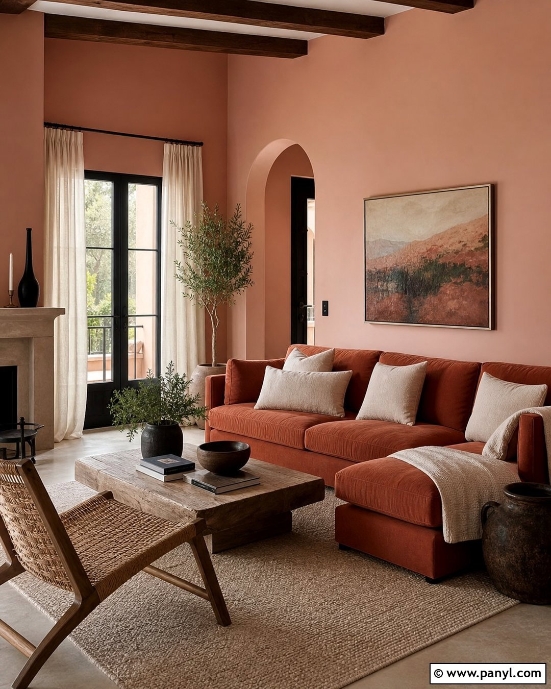 Salmon And Terracotta Living Room - 30 Salmon Wall Color Ideas