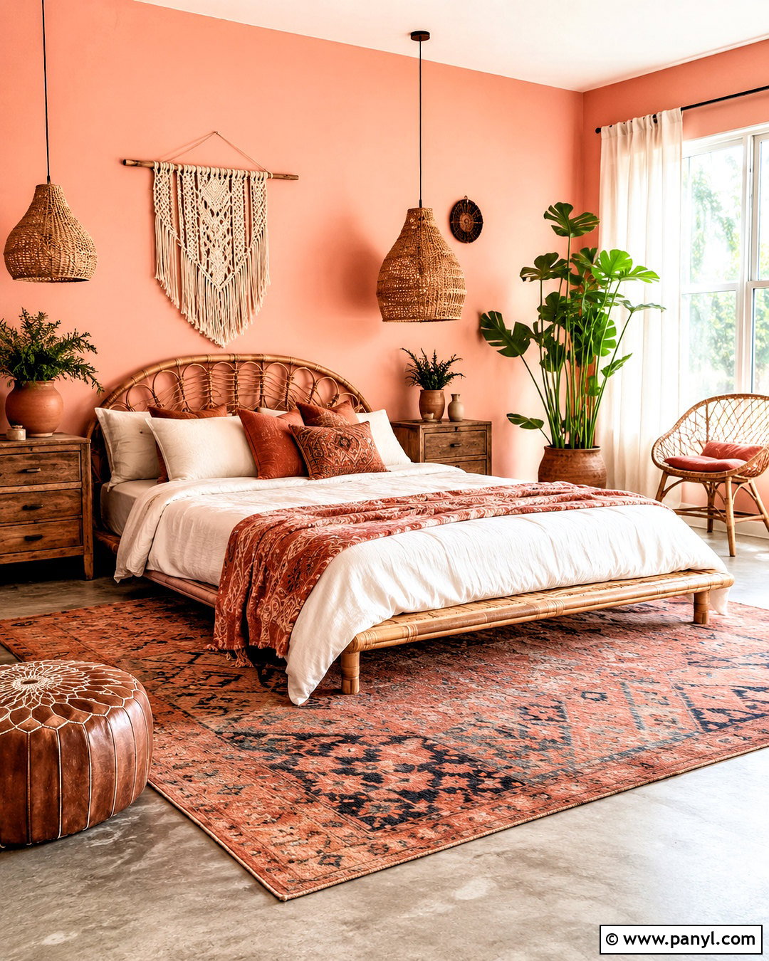 Salmon Bedroom With Boho Decor - 20 salmon bedroom ideas