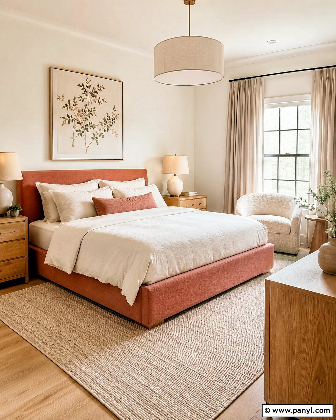 Salmon Bedroom With Cream Walls - 20 salmon bedroom ideas