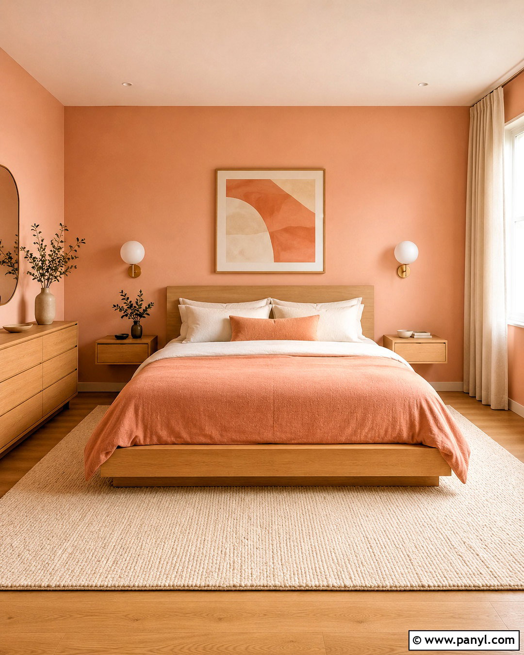 Salmon Bedroom With Minimal Decor - 20 salmon bedroom ideas
