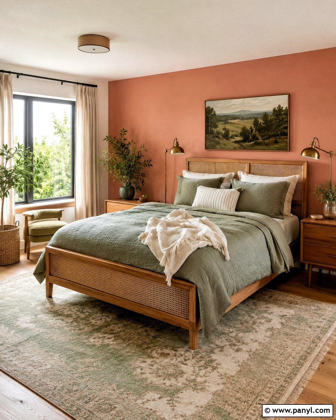 Salmon Bedroom With Sage Green - 20 salmon bedroom ideas