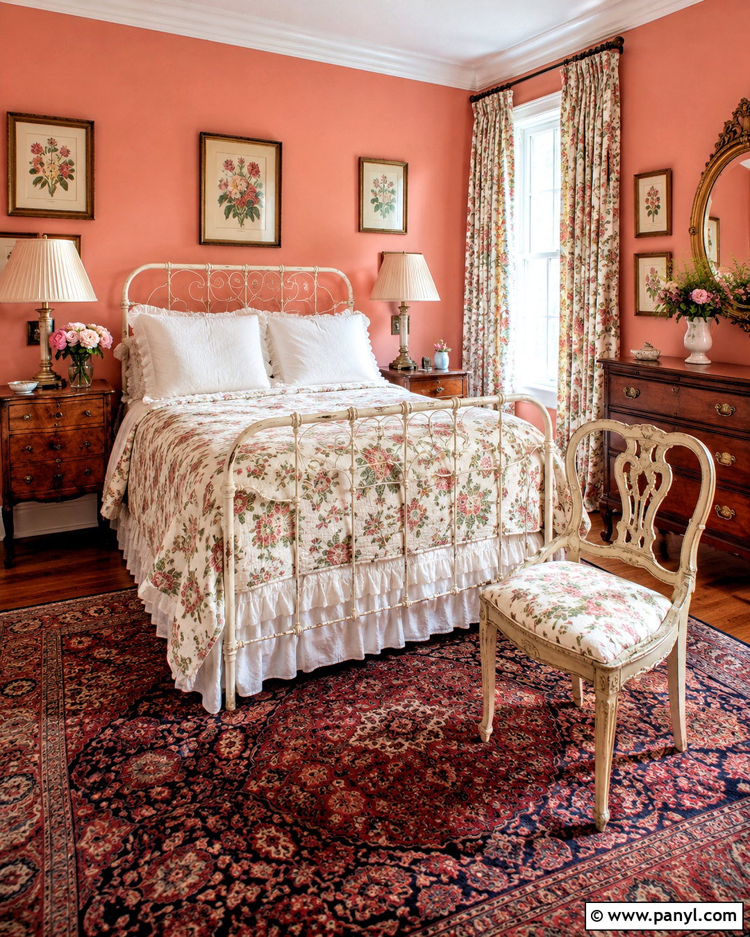 Salmon Bedroom With Vintage Decor - 20 salmon bedroom ideas