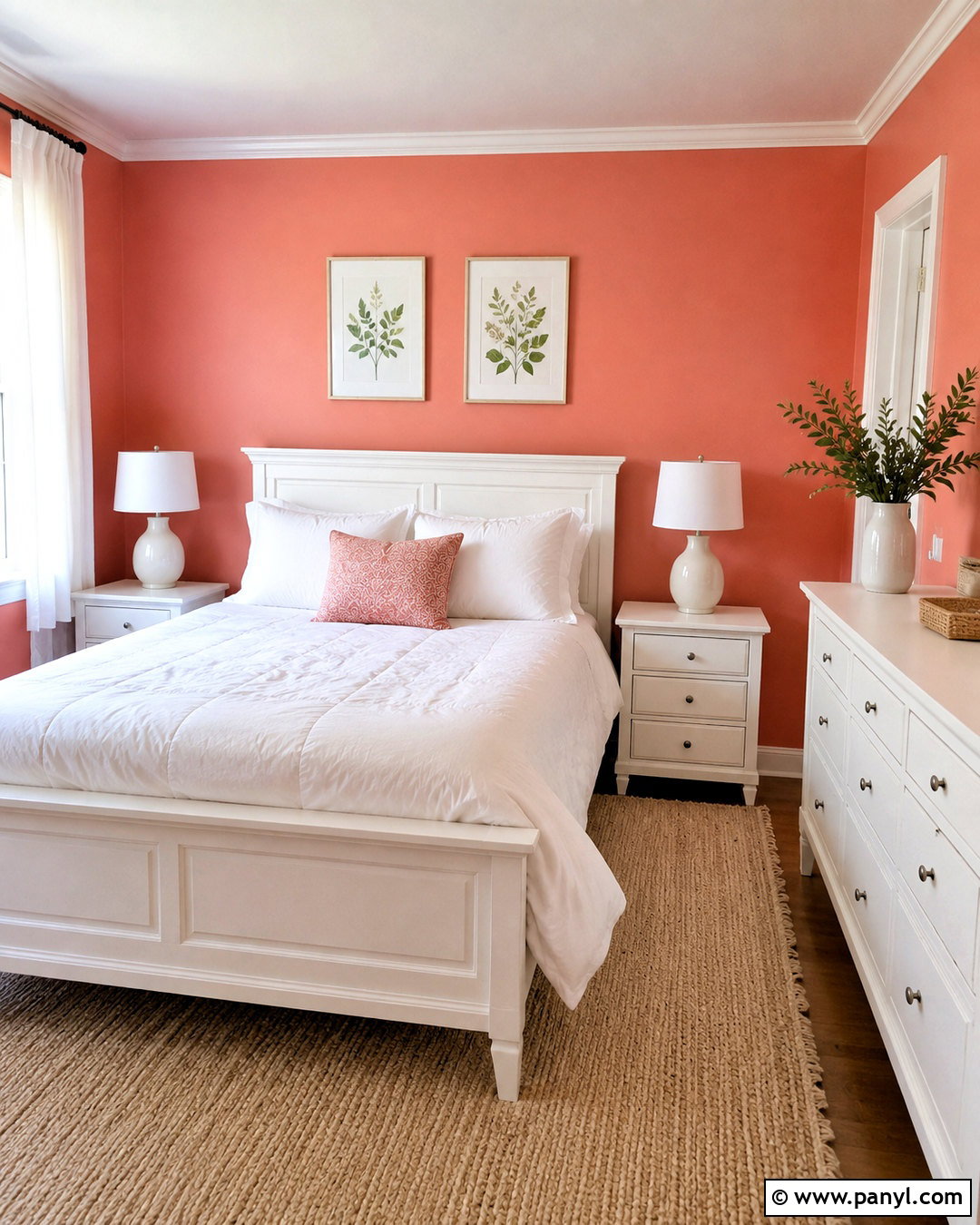 Salmon Bedroom With White Furniture - 20 salmon bedroom ideas