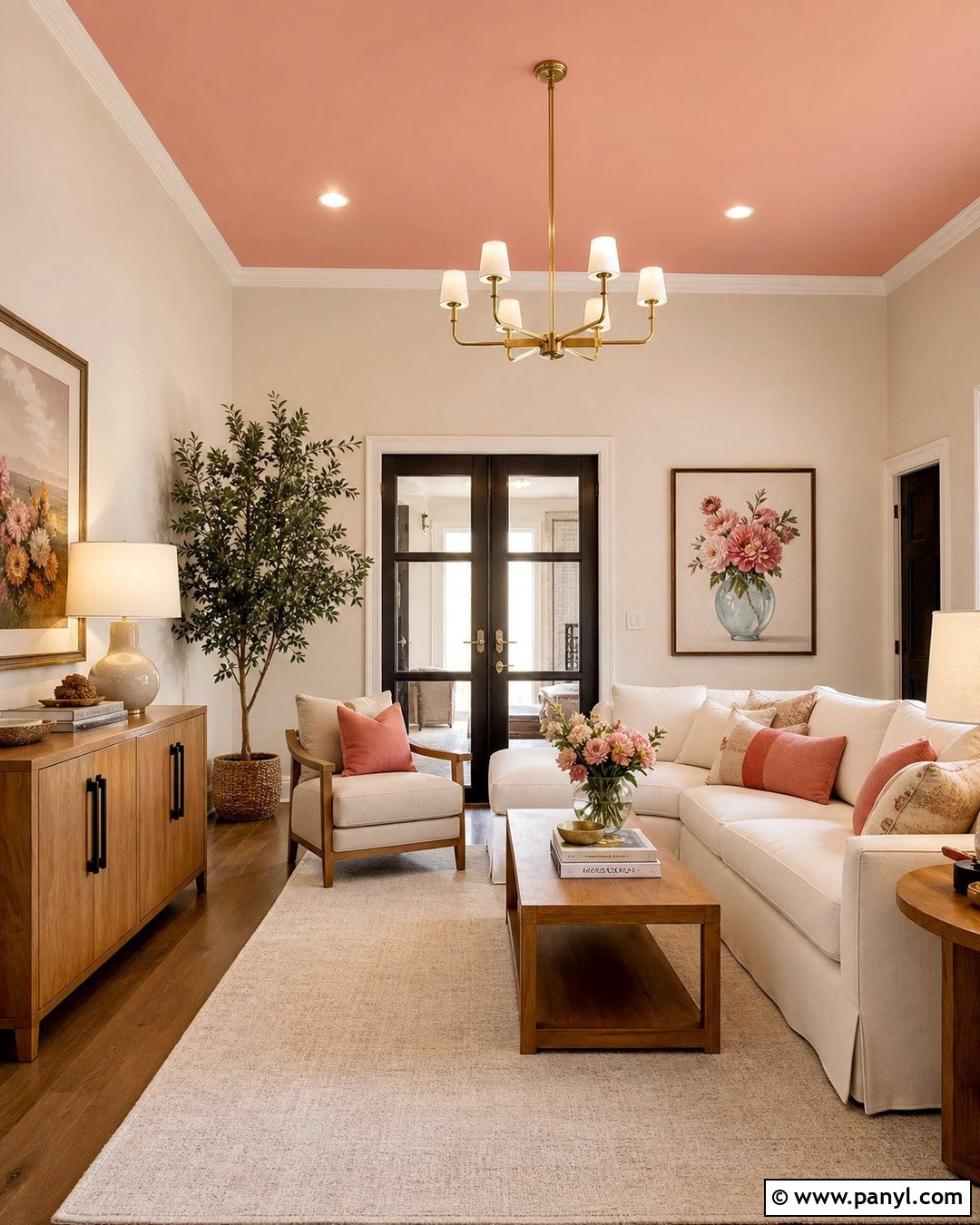 Salmon Ceiling With Neutral Walls - 30 Salmon Wall Color Ideas