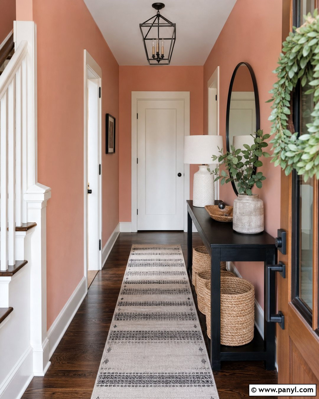Salmon Entryway - 30 Salmon Wall Color Ideas