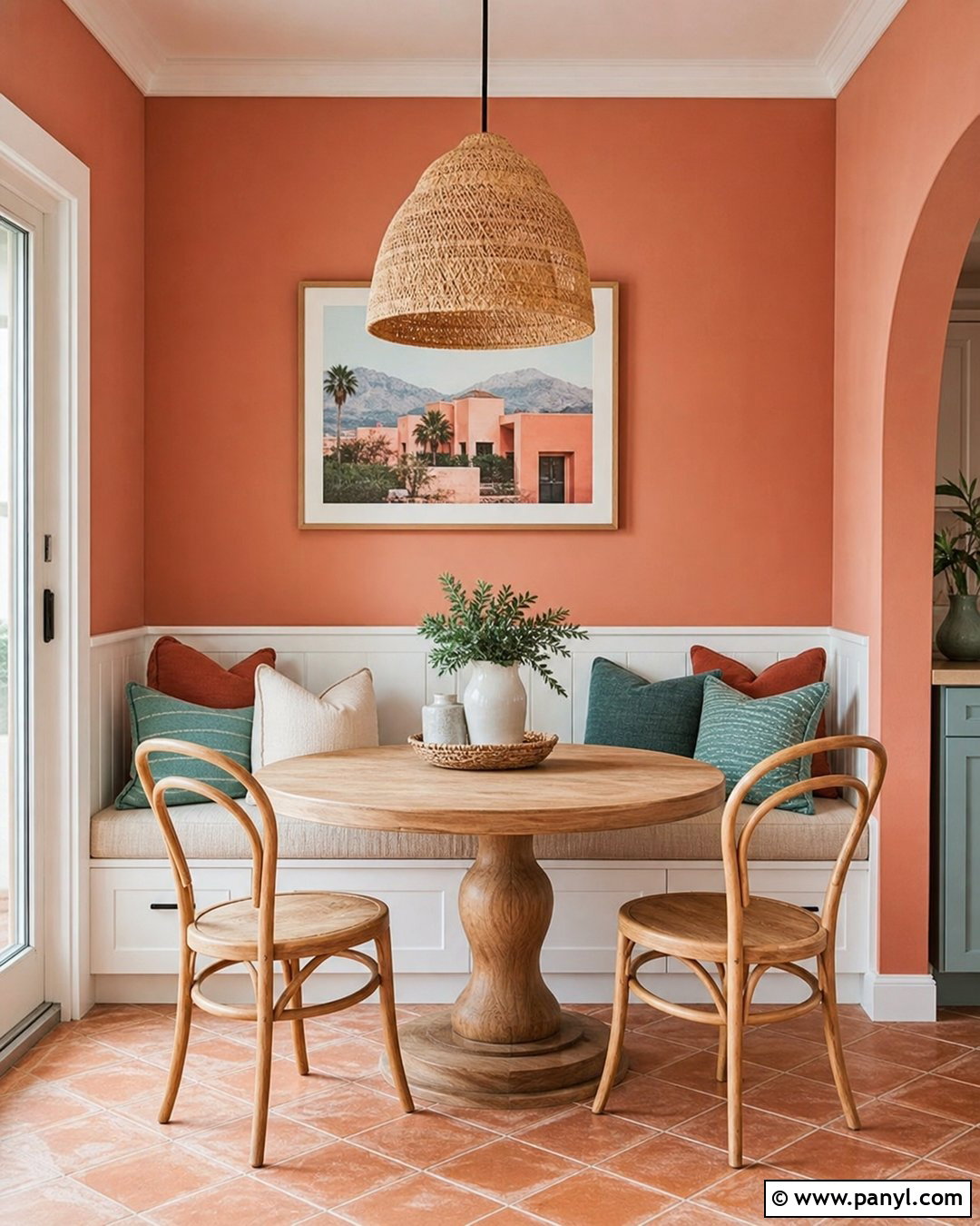 Salmon Kitchen Breakfast Nook - 30 Salmon Wall Color Ideas