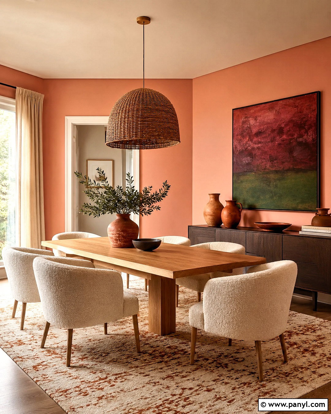 Salmon Pink Dining Room Walls - 20 pink room walls
