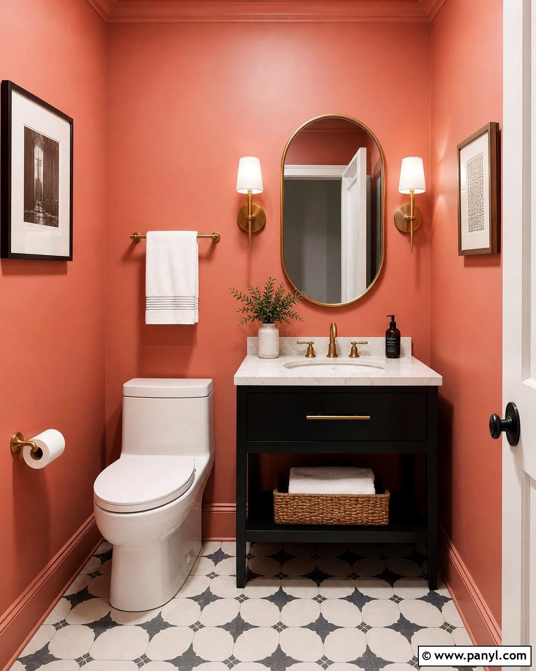 Salmon Powder Room - 30 Salmon Wall Color Ideas