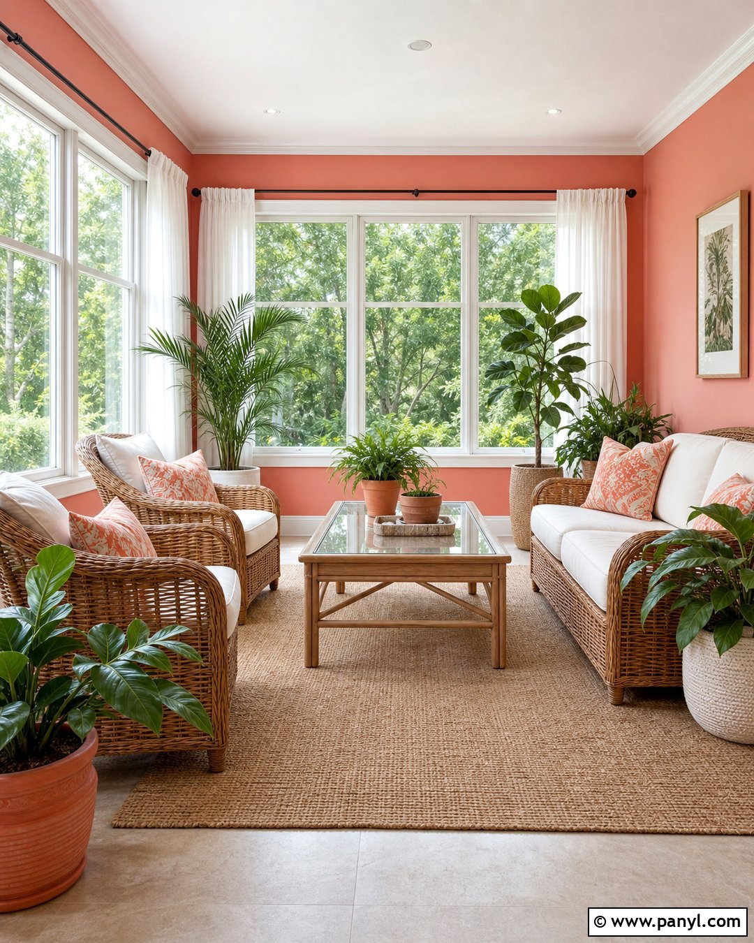 Salmon Sunroom - 30 Salmon Wall Color Ideas