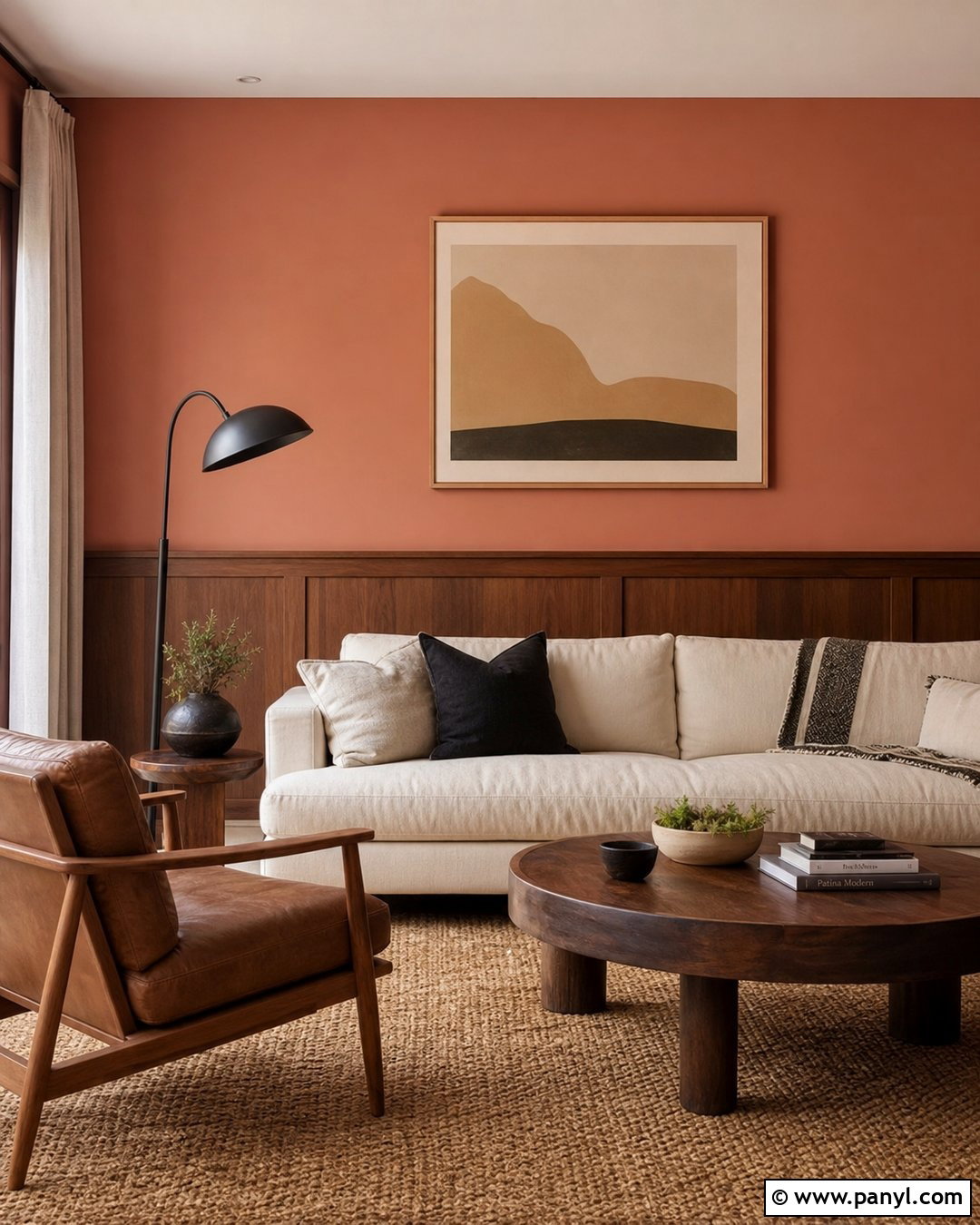 Salmon Walls With Wood Paneling - 30 Salmon Wall Color Ideas