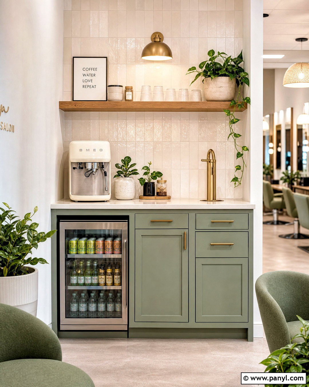 Salon Coffee Bar With Mini Fridge - 20 salon coffee bar ideas