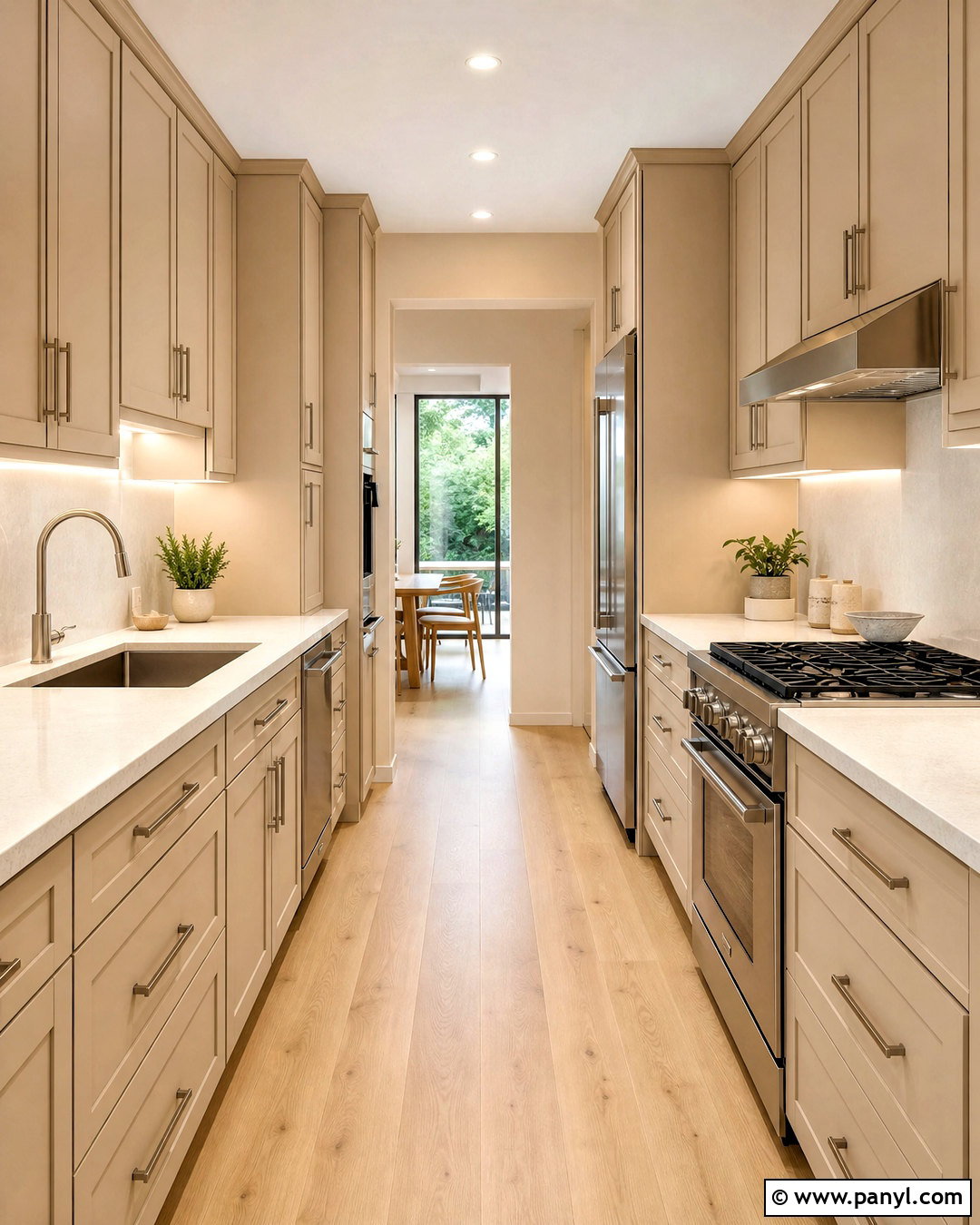 Sand Beige Galley Kitchen - 20 sand beige kitchen ideas