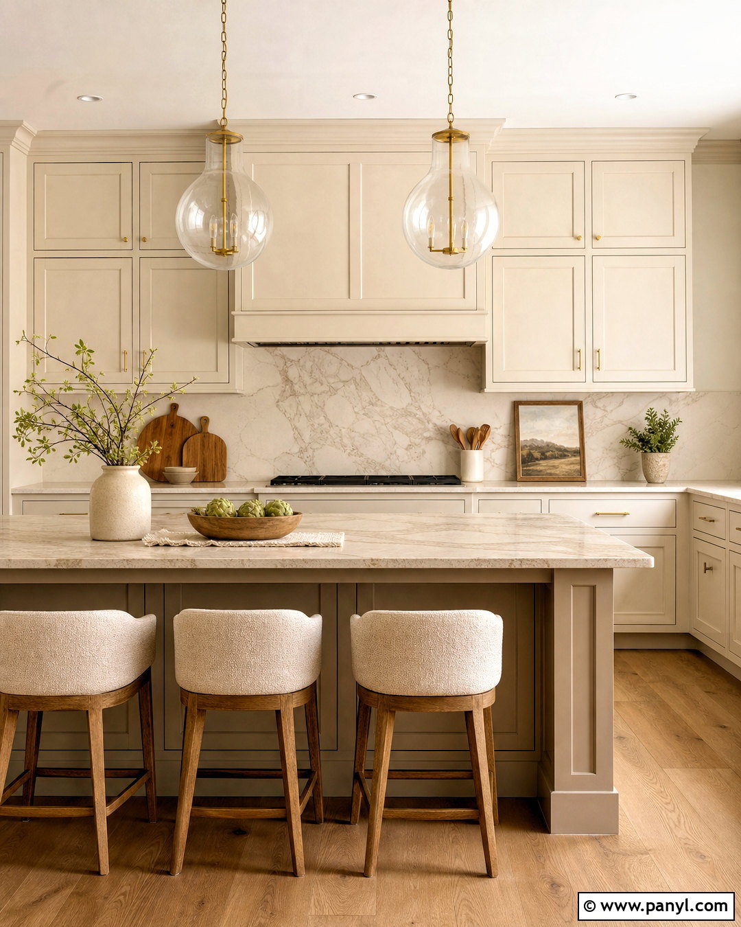 Sand Beige Kitchen With Marble Backsplash - 20 sand beige kitchen ideas