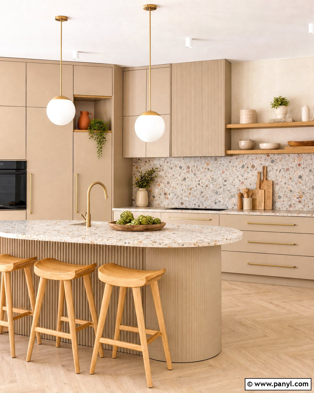 Sand Beige Kitchen With Terrazzo - 20 sand beige kitchen ideas