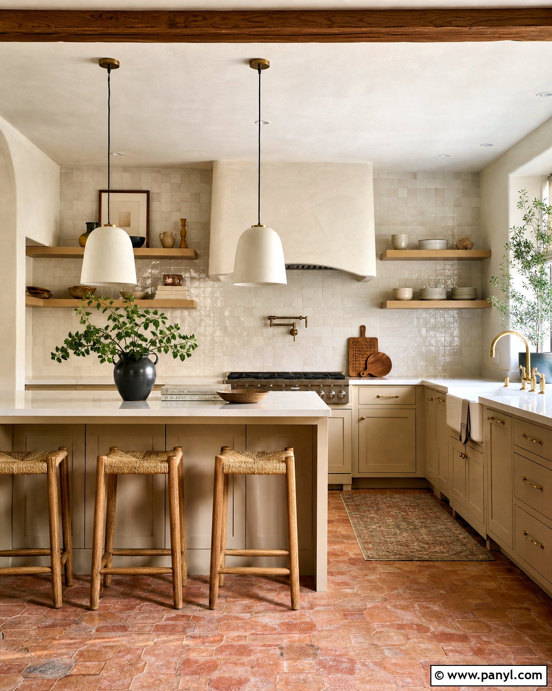 Sand Beige Kitchen With Zellige Tile - 20 sand beige kitchen ideas
