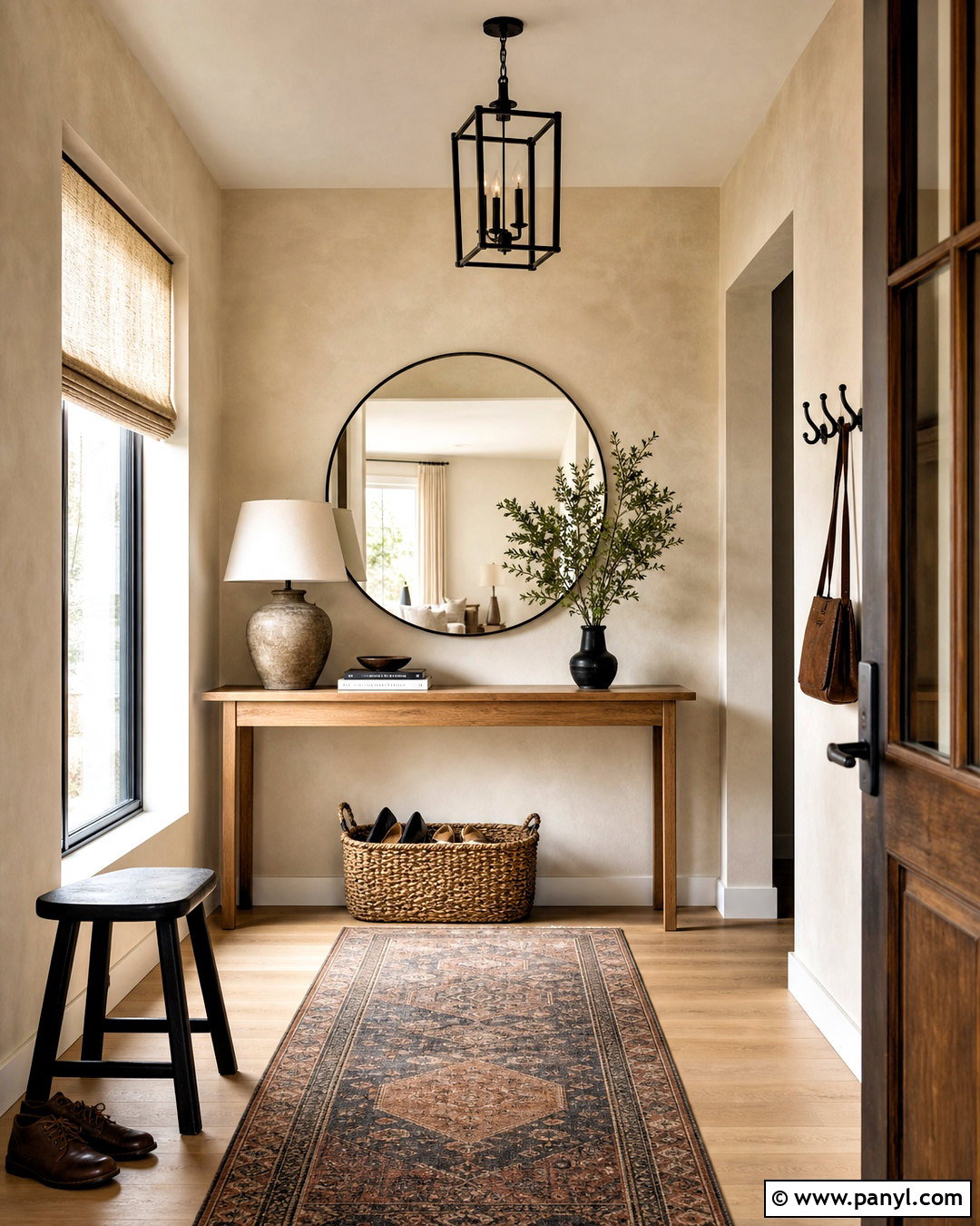 Sand Beige Limewash Entryway - 20 limewash colors