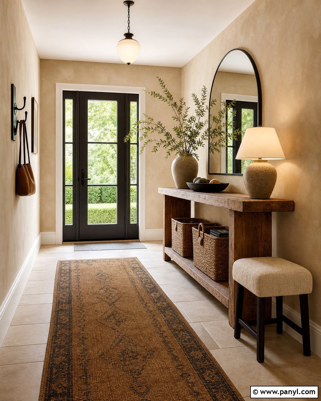Sand Limewash Entryway - 35 Line Wash Walls