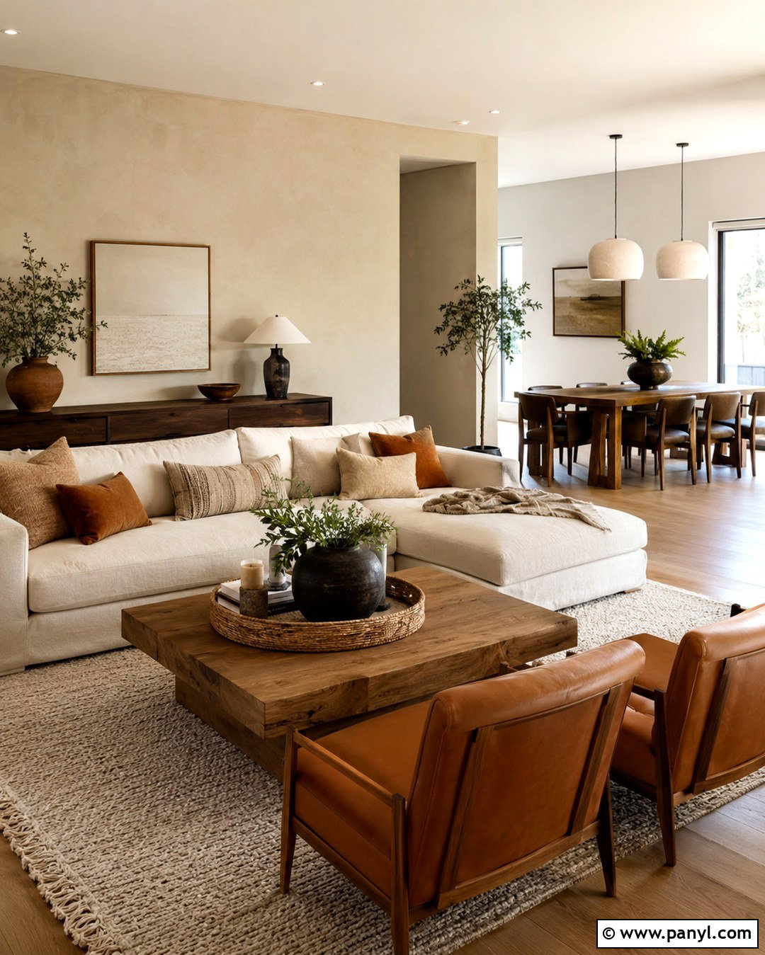 Sand Limewash Open Plan Wall - 20 Limewash Paint Accent Wall Ideas