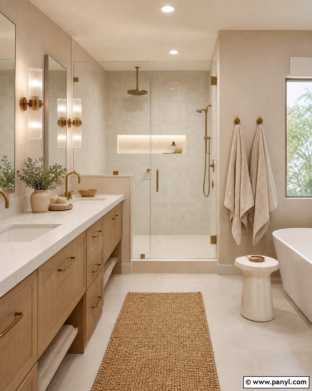 Sand Nude Bathroom - 30 Nude Wall Color Ideas