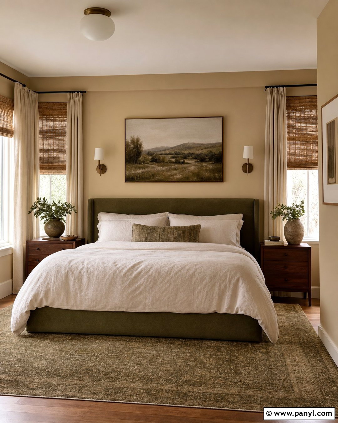 Sand Paint And Olive Green Bedroom - 20 Sensational Sand Paint Color Ideas