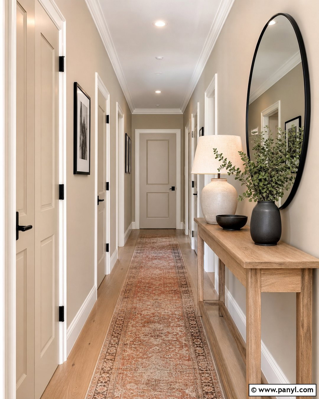Sand Paint Hallway With Black Accents - 20 Sensational Sand Paint Color Ideas