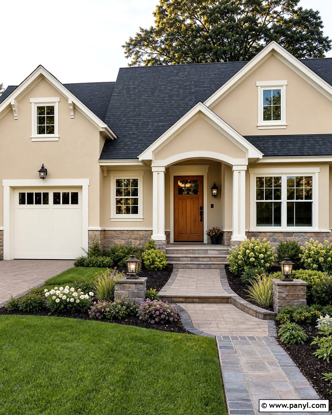Sand Paint House Exterior With White Trim - 20 Sensational Sand Paint Color Ideas