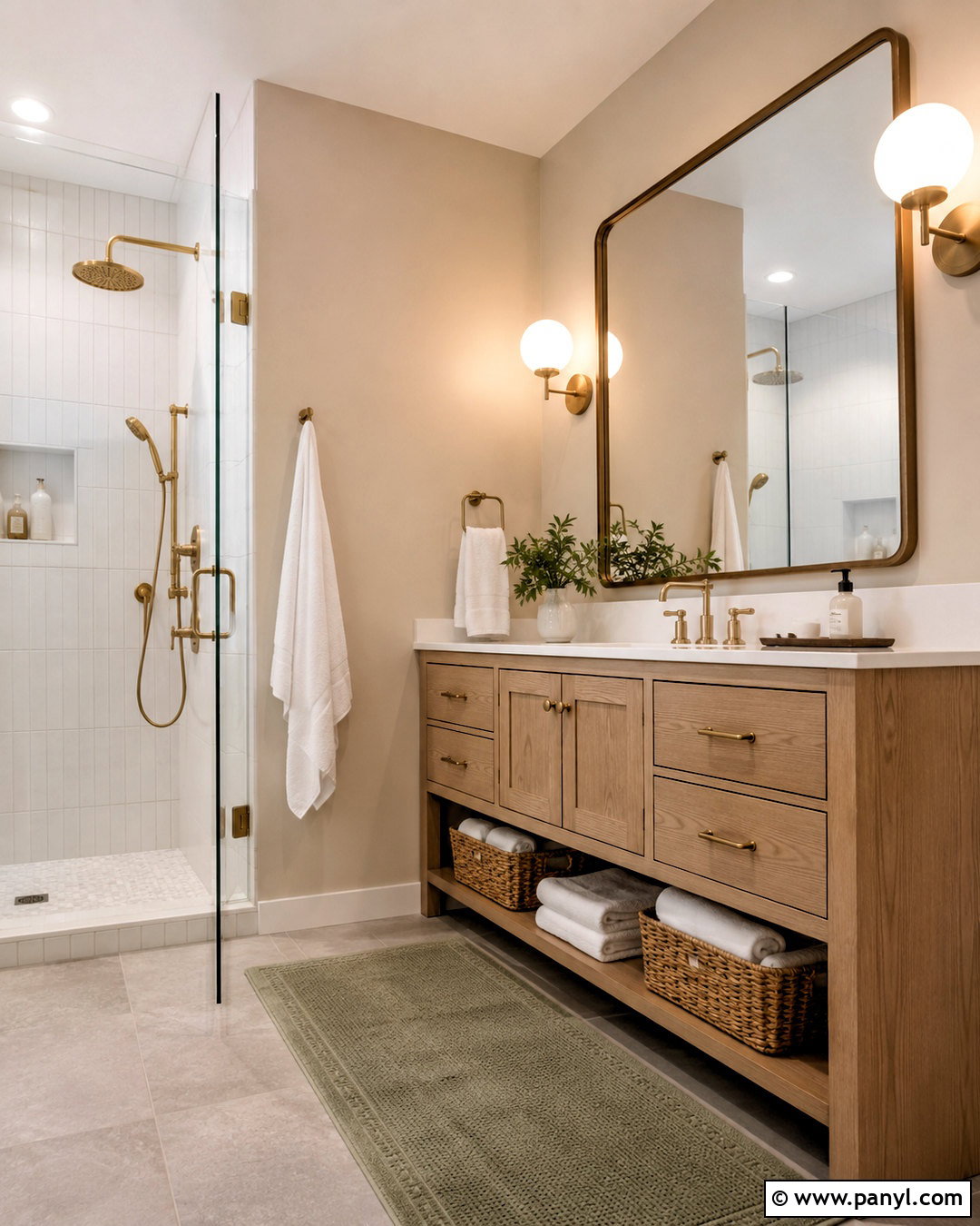 Sand Walls In A Bathroom - 35 Sand Colored Walls