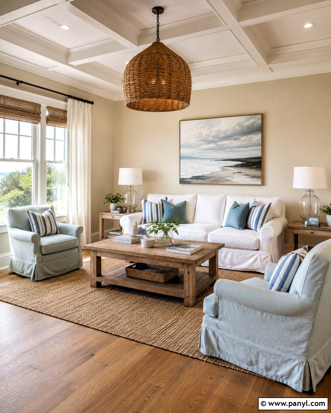 Sand Walls In A Coastal Living Room - 35 Sand Colored Walls