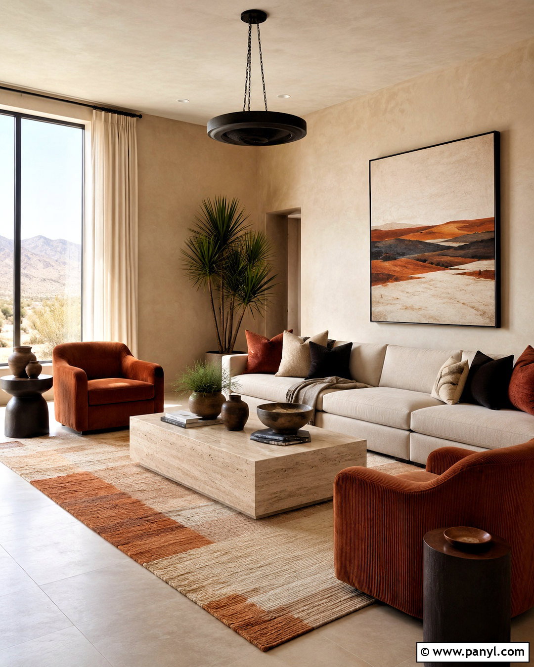 Sand Walls In A Desert Modern Room - 35 Sand Colored Walls