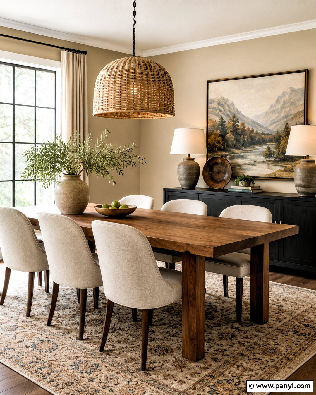 Sand Walls In A Dining Room - 35 Sand Colored Walls
