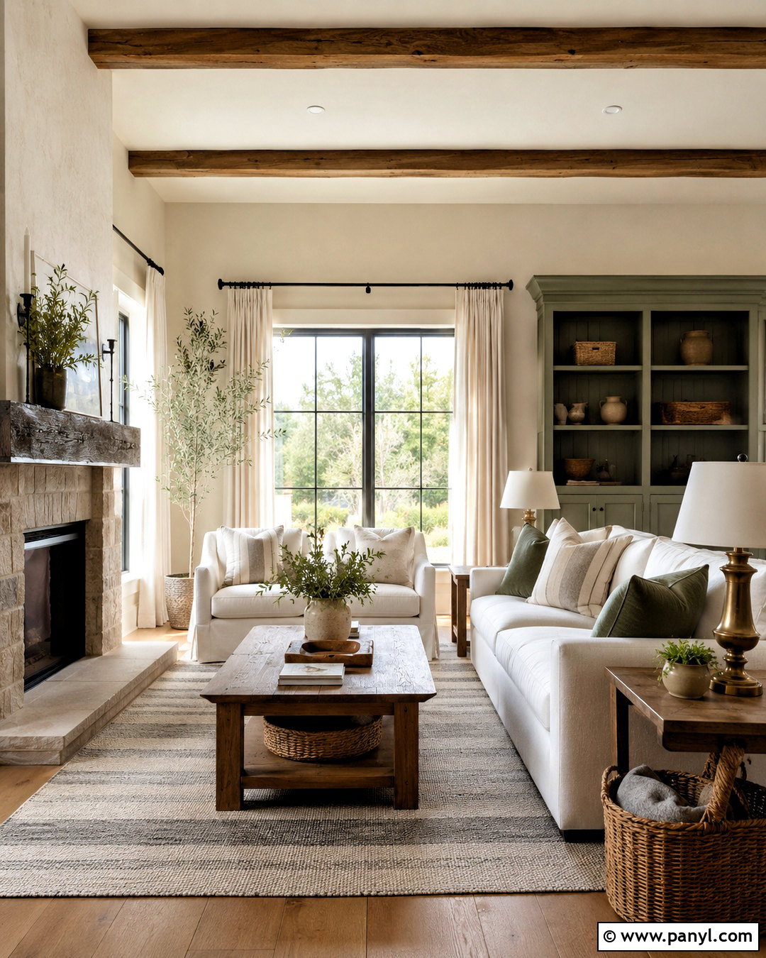 Sand Walls In A Modern Farmhouse Room - 35 Sand Colored Walls