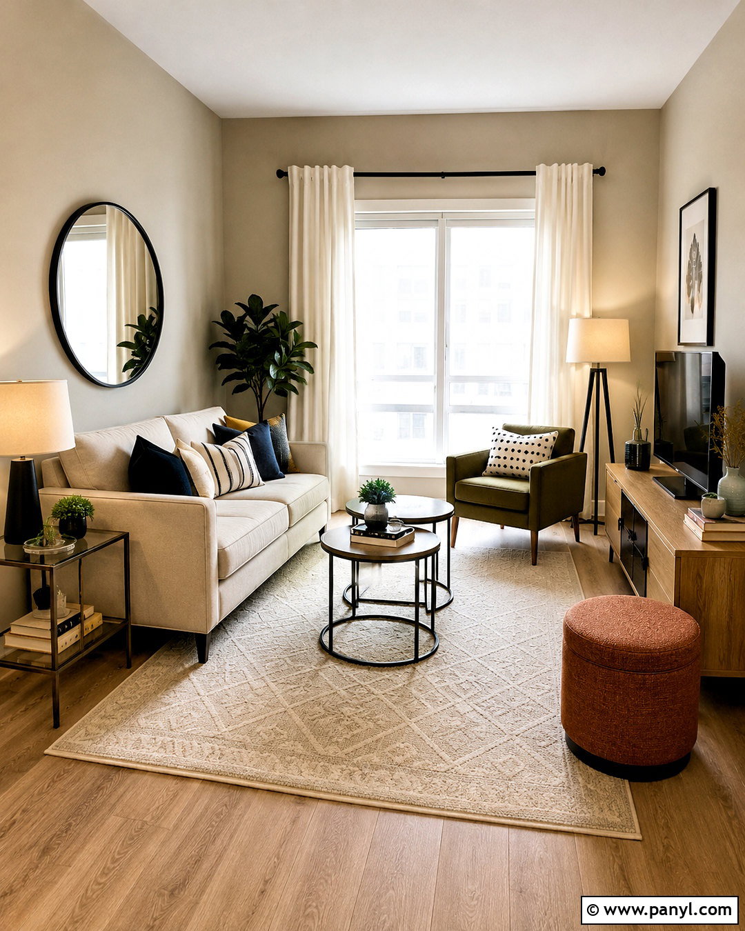 Sand Walls In A Small Living Room - 35 Sand Colored Walls