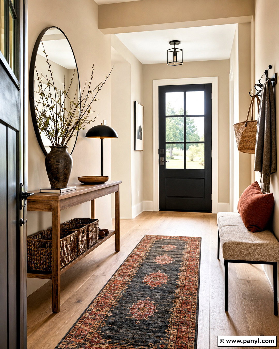 Sand Walls In An Entryway - 35 Sand Colored Walls