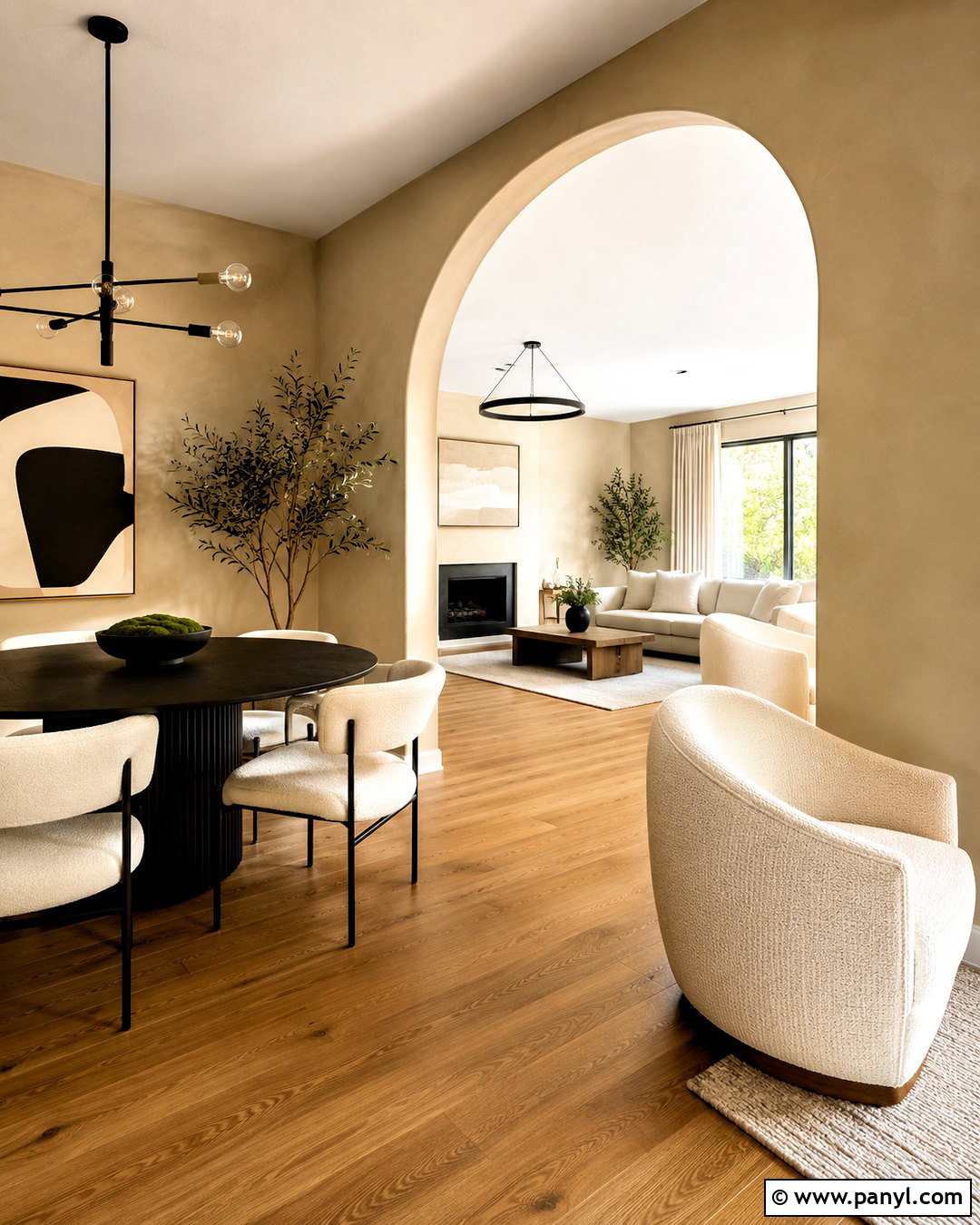 Sand Walls With An Arched Doorway - 35 Sand Colored Walls