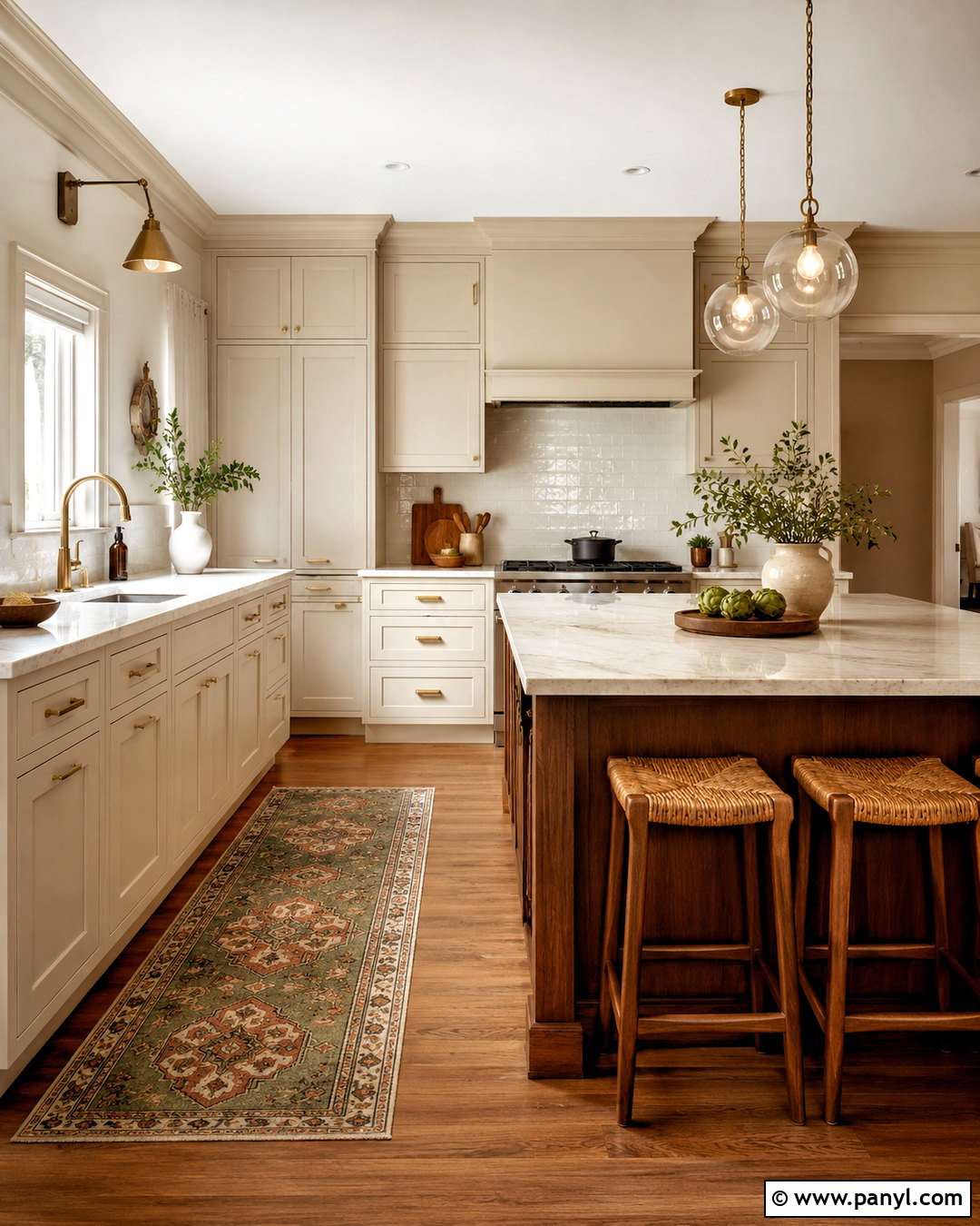 Sand Walls With Cream Kitchen Cabinets - 35 Sand Colored Walls