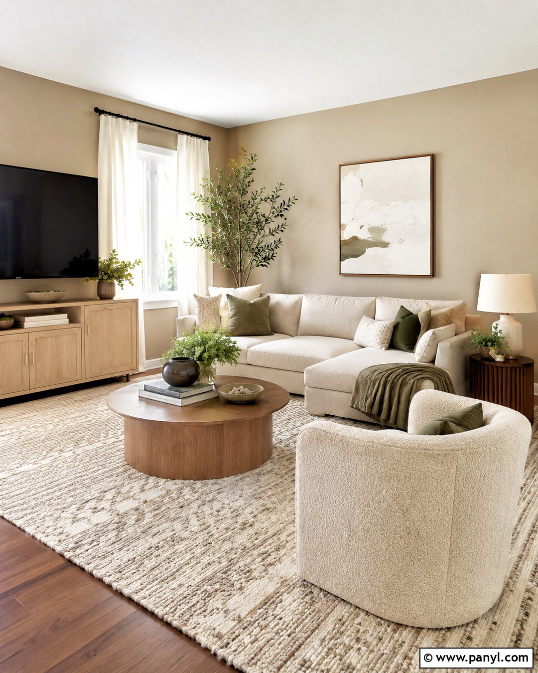 Sand Walls With Light Oak Furniture - 35 Sand Colored Walls