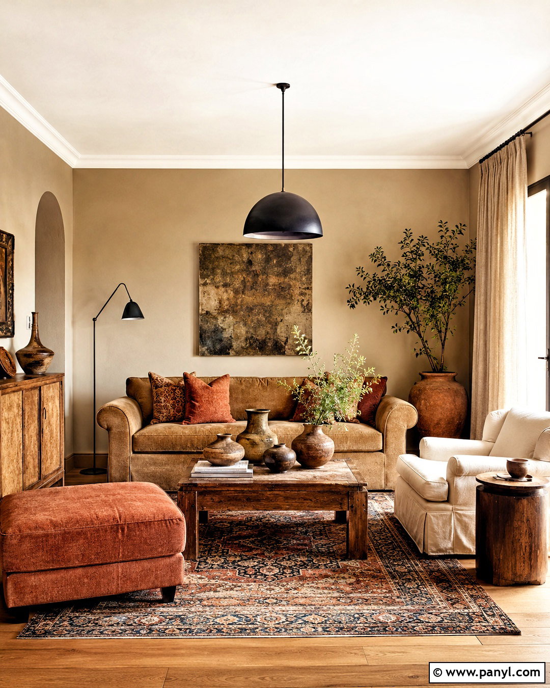 Sand Walls With Terracotta Decor - 35 Sand Colored Walls