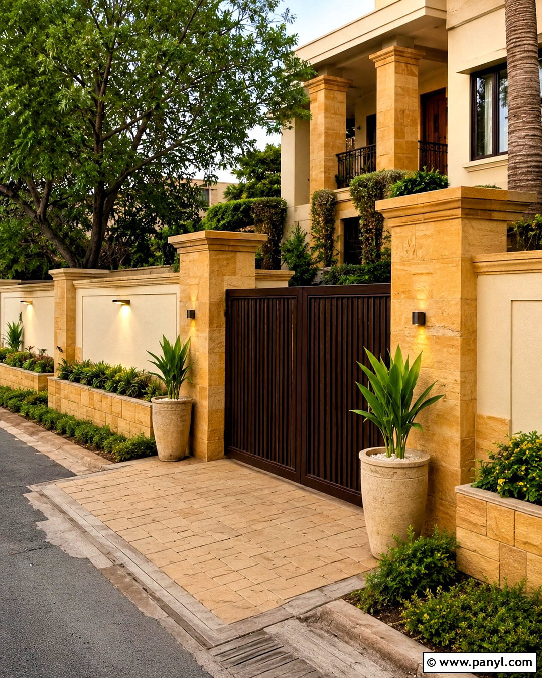 Sandstone Compound Wall - 20 compound wall design exterior indian simple ideas