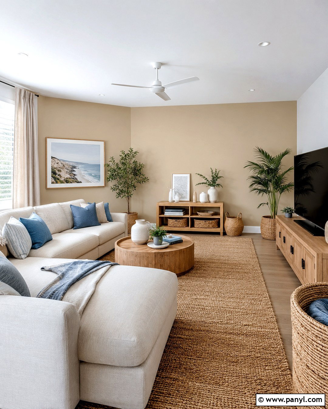 Sandy Beige Accent Wall - 20 Neutral Accent Wall Color Ideas