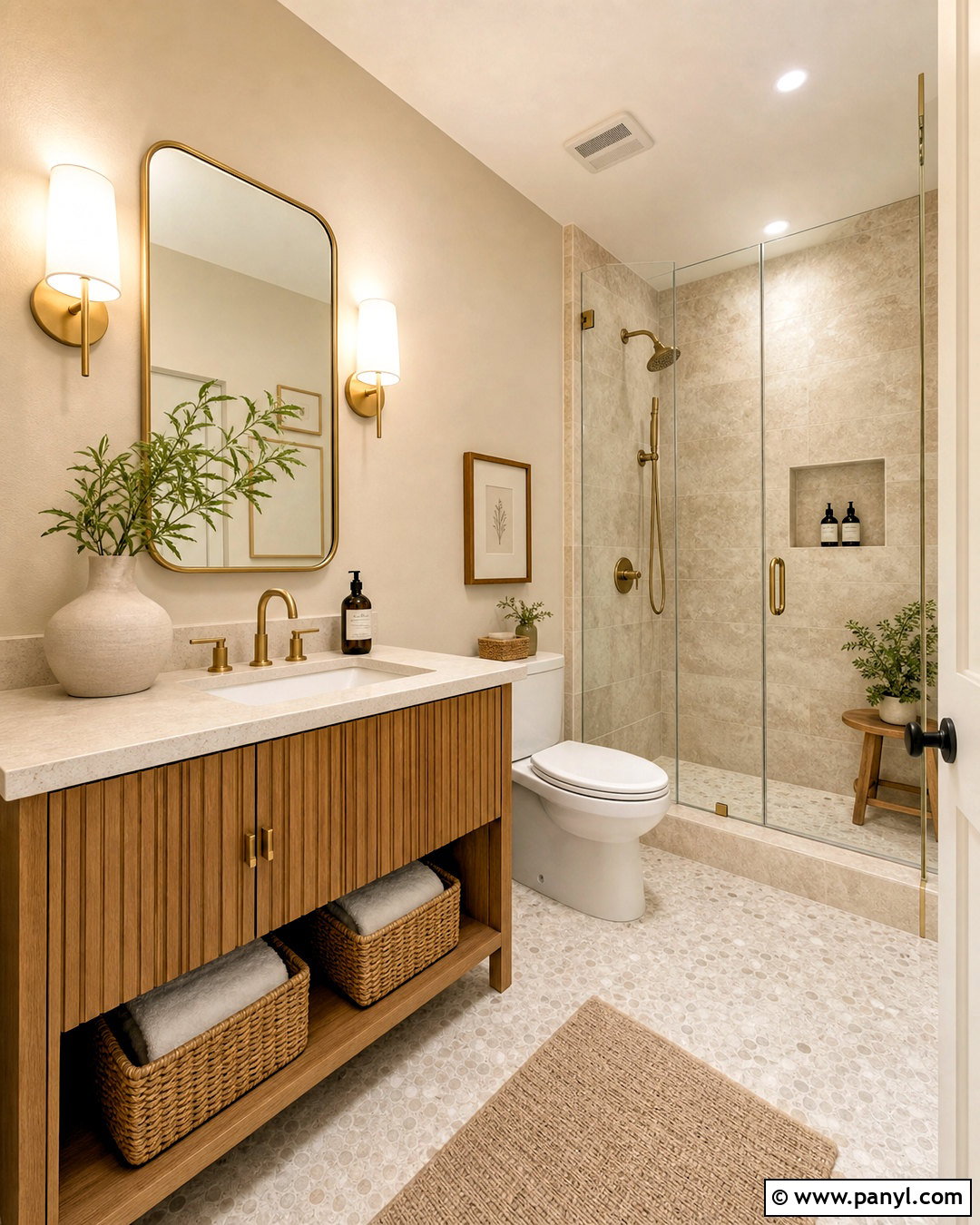 Sandy Beige Small Bathroom - 20 small bathroom colours