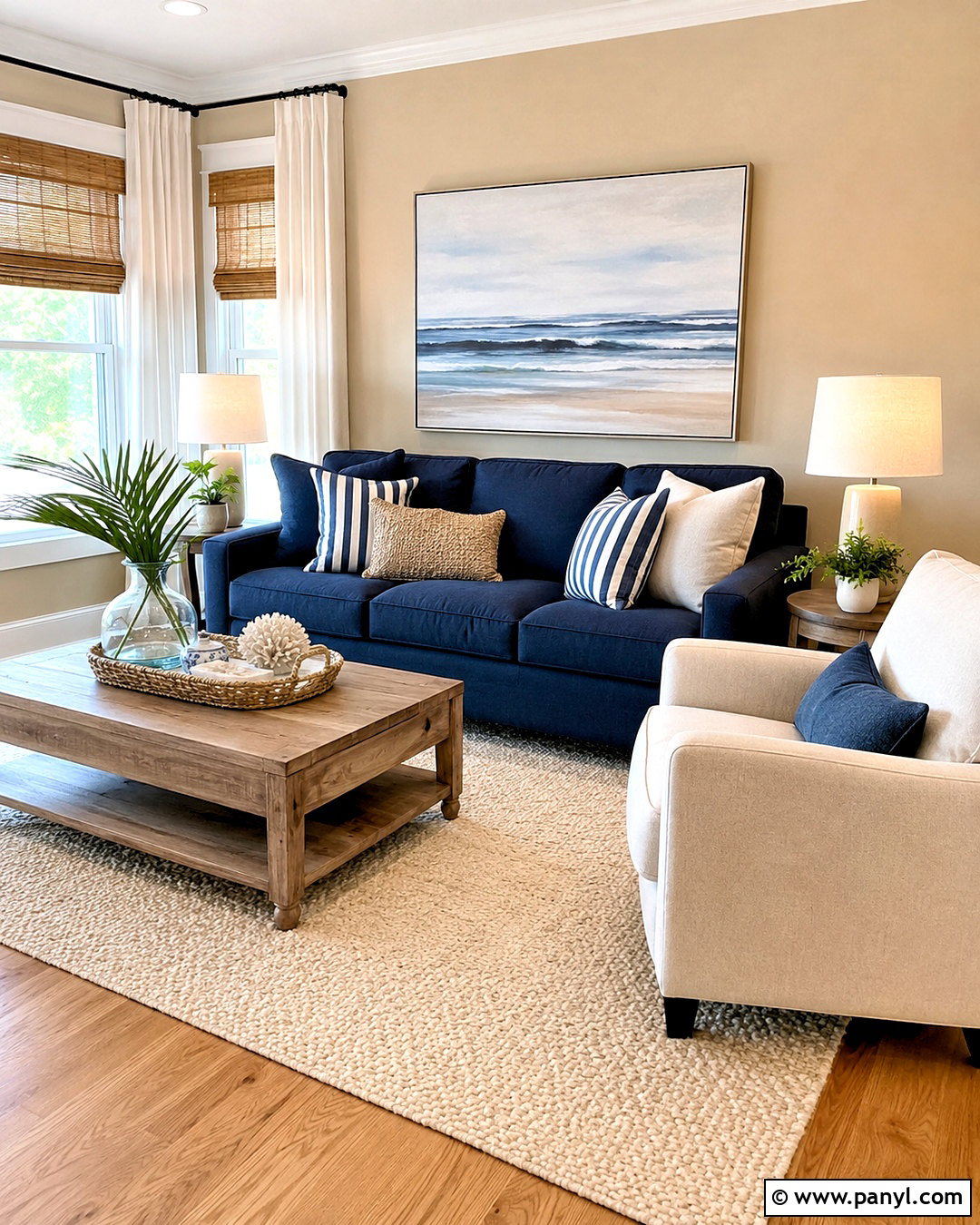 Sandy Tan Walls With Navy Blue Sofa - 20 Wall Color For Navy Blue Sofa Ideas