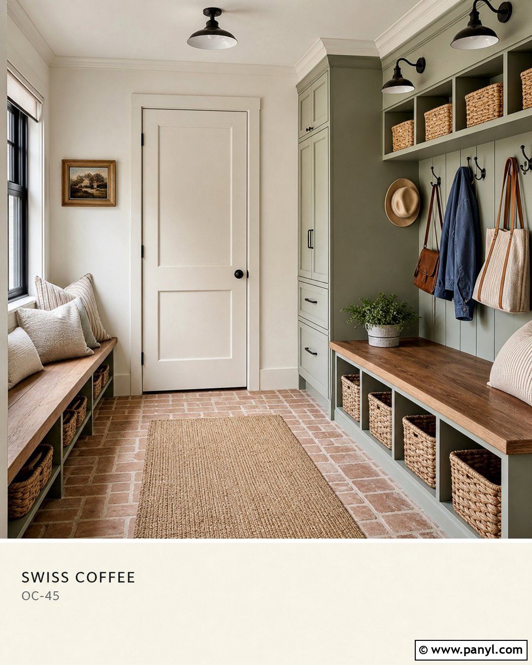 Saybrook Sage With Swiss Coffee - 45 swiss coffee coordinating colors