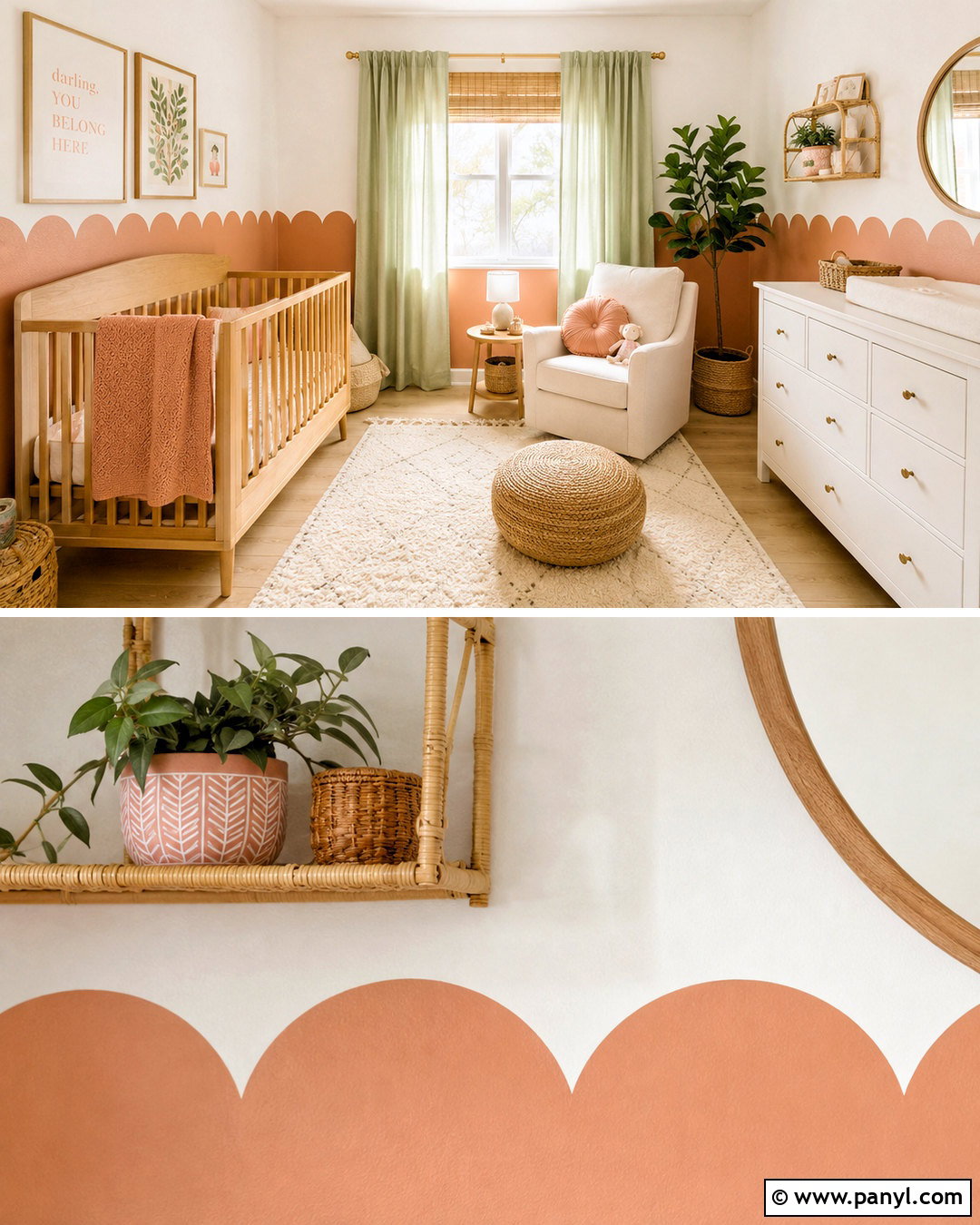 Scalloped Accent Wall - 20 diy accent wall ideas painted ideas
