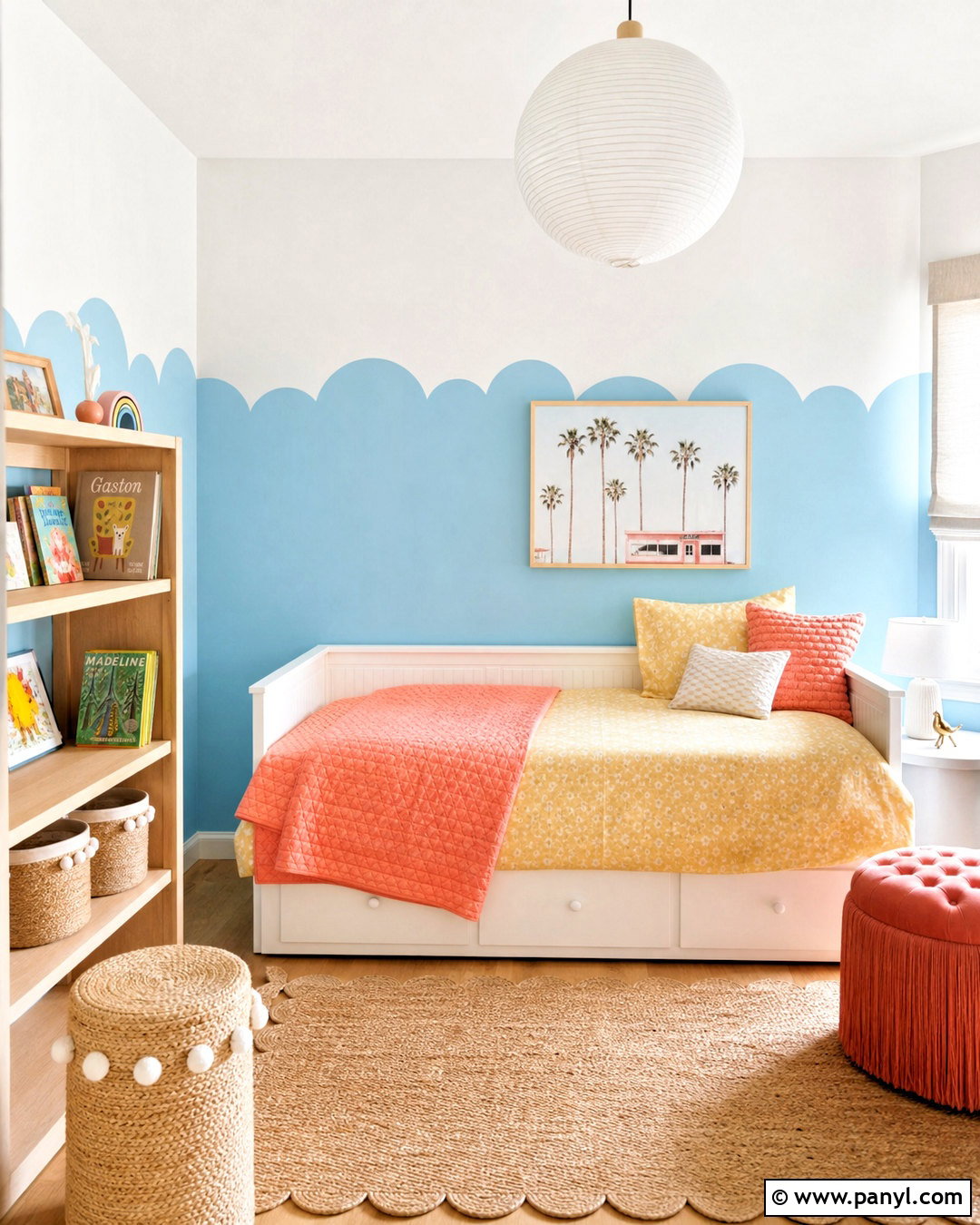 Scalloped Accent Wall - 20 fun accent wall ideas