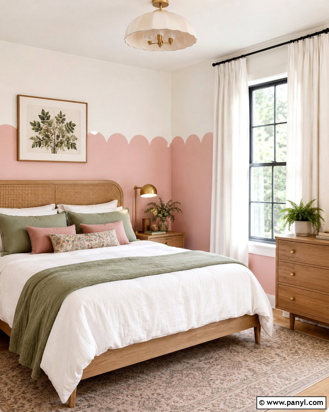 Scalloped Bedroom Wall - 20 Simple Paint Designs On Wall Bedroom Ideas