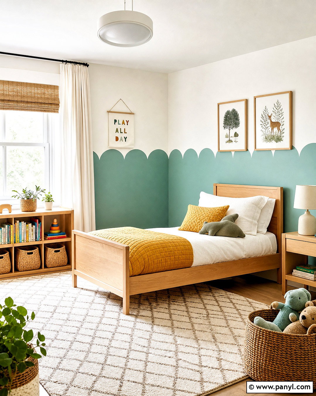 Scalloped Kids Room Walls - 20 room wall painting ideas