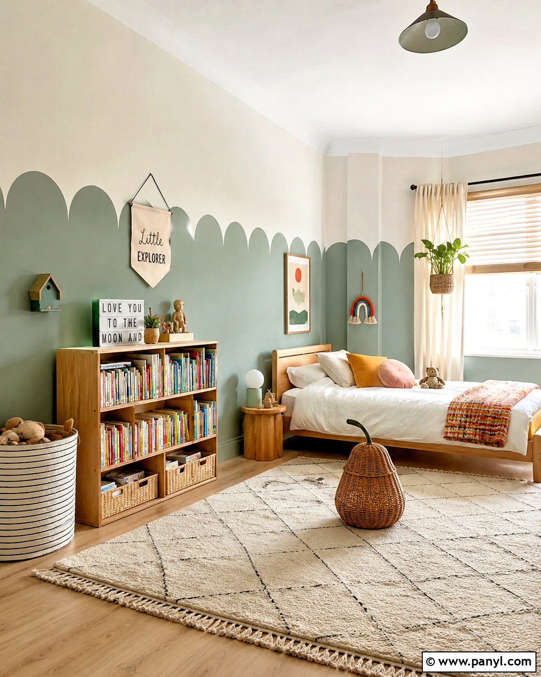 Scalloped Kids Room Walls - 20 painting ideas for home walls