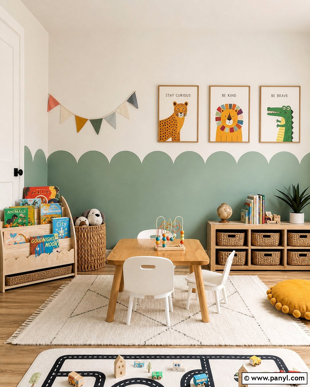 Scalloped Lower Half Wall - 20 Lower Half Wall Painted Ideas