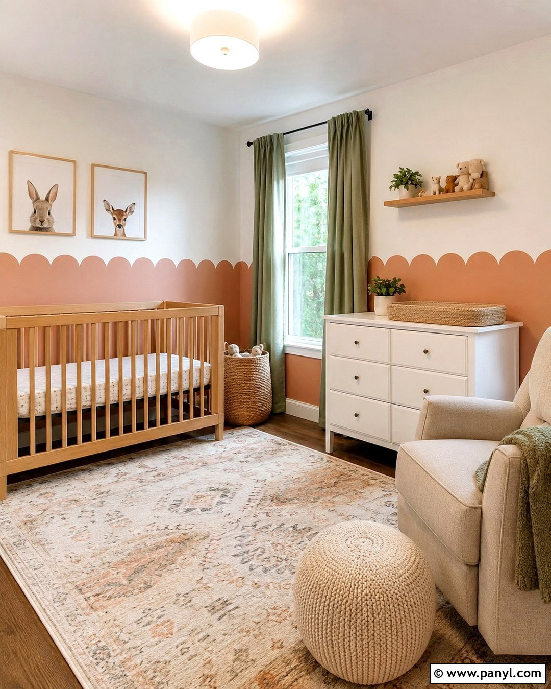 Scalloped Nursery Wall - 20 Beautiful Painted Walls